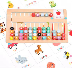 Jouets en bois Montessori pour enfants EDULAND, jouets d'apprentissage de l'alphabet, jeu de puzzle de correspondance de couleurs et de formes, jeu de <span class=keywords><strong>logique</strong></span> - Product Image 6