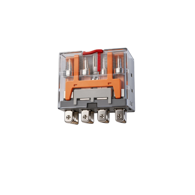12A Industrial Relay 250VAC 4C 4PDT 14 Pin Plug in PCB Terminal Ag Alloy for Power System and Control Cabinet
