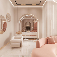 Aménagement intérieur personnalisé pour salon de coiffure, poste de travail pour barbier, mobilier de salon de manucure, design de salon de coiffure, décoration de magasin commercial