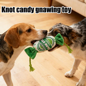 Jouet pour chien en peluche doux et amusant, série de bonbons personnalisée en gros, nouveau design, jouet qui couine, ensemble de jouets qui couinent pour chien - Product Image 2