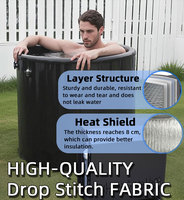 Baignoire à glace gonflable en PVC, sauna extérieur rond, bain froid portable pour la salle de sport, 1 personne, haute qualité