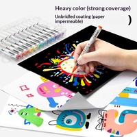 Marqueur vinyle pour enfants, non toxique et facile à nettoyer, stylo aquarelle pour l'école primaire, opaque et empilable