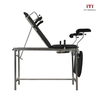 Lit d'examen gynécologique en acier inoxydable MT MEDICAL, lit d'accouchement manuel simple, lit d'hôpital pour femmes enceintes