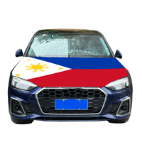 Vente en gros de housses de capot de voiture de style drapeau, résistantes à l'usure et durables, 120x150 cm, pour voitures aux Philippines
