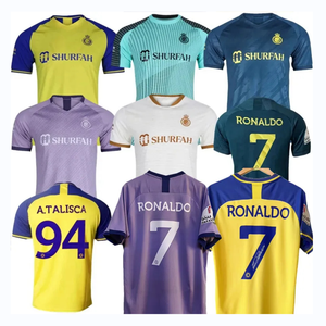 Fan del giocatore Arabia saudita Al Nassr maglie da calcio 2022 2023 RONALDO ghaureeb A.