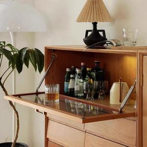 <b>Solid</b> <b>Wood</b> <b>Bookcase</b> With Glass Doors Moisture Proof Storage Indoor Bookshelf Cabinet For Living Room Home Office - Product Image 4