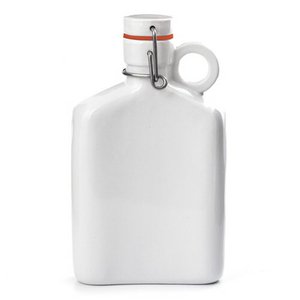 Bán buôn tùy chỉnh độc đáo hình vuông sứ trắng <span class=keywords><strong>Flask</strong></span> cũ gốm nhỏ chai rượu vang cho Whisky Bar cung cấp Whisky <span class=keywords><strong>Hip</strong></span> <span class=keywords><strong>Flask</strong></span> - Product Image 2