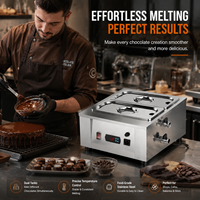 Machine à faire fondre le chocolat en acier inoxydable Cucina, grande capacité, usage commercial, chauffe-chocolat électrique