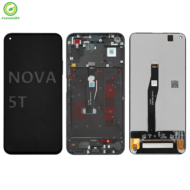 Pantalla for Huawei Nova 5T YAL-L21 L61A L71A LCD Display+Touch Screen Digitizer Assembly Replacement Parts With Frame