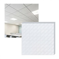 Placas de Techo de PVC Cuadradas Modernas, Insonorizadas e Ignífugas, Clase 24x24, Montaje Suspendido/Enrasado para Apartamentos, Centros Comerciales y Hoteles