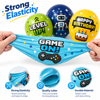 Pixel-Gaming Bedruckte 12-Zoll-Latexballons Videospiel-Geburtstagsballons Individueller Druck für Kindergeburtstags-Partydekoration