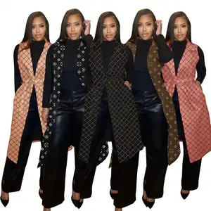 2023 yeni varış tasarımcı bayan giyim moda sıcak çift katmanlı kürk yelek ceket iç yaka kemer ile sonbahar ve kış