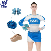 Uniforme de cheerleading OEM ODM, robe All Star à dos croisé, haute élasticité, impression par transfert thermique à l'encre italienne sans décoloration, spandex