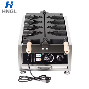 Machine à gaufres électriques Taiyaki en forme de poisson à bouche ouverte, modèle 5 Fish <span class=keywords><strong>Campbon</strong></span>, pour la vente en gros de snacks commerciaux – Offre spéciale - Product Image 3