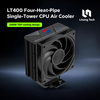 Pendingin Udara CPU OEM 4 Heat Pipes 120mm ARGB PWM 240W Silent Fluid Bearing Tembaga & Aluminium untuk PC Gaming