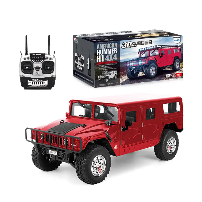 HG-P415 kırmızı 1/10 2.4G radyo uzaktan kumanda özel elektrikli oyuncak araba amerikan sivil Hummer RC araba oyuncak toptan tedarikçisi