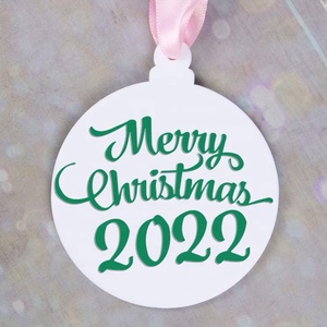 DIY งานฝีมือสำหรับเด็กสำหรับครอบครัวไวนิลมีรู3 "ว่างทรงกลมอะคริลิคใสเครื่องประดับคริสต์มาส - Product Image 3