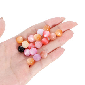 Accessoires de bijoux DIY, perles rondes œil de chat, petites perles en résine, matériaux artisanaux pour la fabrication de bijoux - Product Image 2