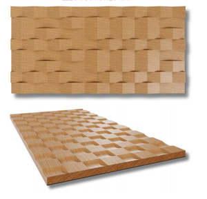 Tấm trang trí tường tambour nửa vòng tường bảng điều khiển cuộn <span class=keywords><strong>3D</strong></span> nổi cong Bảng đồ nội thất - Product Image 5