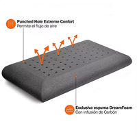 Kühlendes Gel-Memory-Foam-Kissen, faltbar, atmungsaktiv, Anti-Schnarch, orthopädisches Nackenkissen, OEM, verstellbar, ergonomische Kontur, Nackenstütze