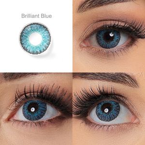 Campione gratuito lenti a contatto colore 3 toni lenti a contatto blu lenti a contatto cosmetiche annuali lenti a contatto comode Lentes De Contacto - Product Image 2