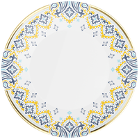 Assiettes de Dîner en Porcelaine Bleue à Motifs Floraux, Vente en Gros Direct Usine, Service de Table Vintage Style Italien en Porcelaine Fine Personnalisable