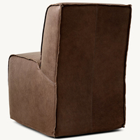 Ensemble de chaises de salle à manger en cuir moderne pour restaurants, hôtels, cafés, salons de thé