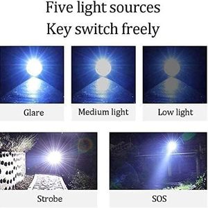 ไฟฉาย LED ชาร์จซ้ำได้ กันน้ำ รุ่น Y16 ไฟฉายแรงสูง 20w ไฟฉาย LED แบบพกพา ชาร์จผ่าน USB - Product Image 5