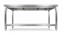 Plan de travail de cuisine en acier inoxydable 1500 mm/1800 mm, table de travail en acier inoxydable, usage commercial pour la préparation des aliments