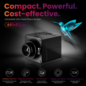 กล้องถ่ายภาพความร้อนอินฟราเรดอุตสาหกรรม VEEZOOM WS-T1266-F9 ความละเอียด 640*512 พร้อมพาเลทสี 17 สี ความไว 40mK ตรวจจับไฟ/เรือ - Product Image 2