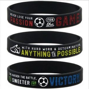 สายรัดข้อมือซิลิโคนสำหรับฟุตบอล สร้างแรงบันดาลใจ ทุกสิ่งเป็นไปได้ สายรัดข้อมือซิลิโคนแห่งชัยชนะ - Product Image 3