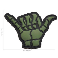 Patch en caoutchouc PVC 3D gaufré phosphorescent avec fixation auto-agrippante, motif tactique moral pour vêtements, chapeaux et sacs