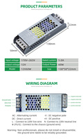 Pilote de transformateur led cc 12V 24V 60W