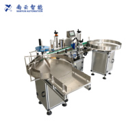 Machine d'étiquetage de pots NY-822B, applicateur d'étiquettes double face, bouteille ronde, devant et arrière, deux autocollants, étiqueteuse adhésive avec imprimante TTO