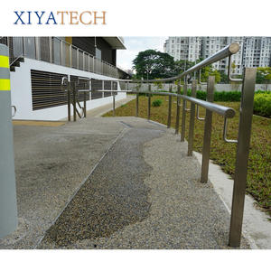 XIYATECH exterior diseño moderno barandilla acero inoxidable escalera redonda pasamanos balcón vidrio aluminio U canal valla - Product Image 2