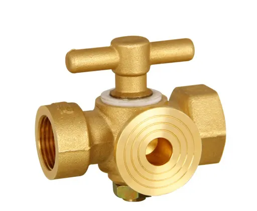 3 Way Brass Plug Valve 1/2"