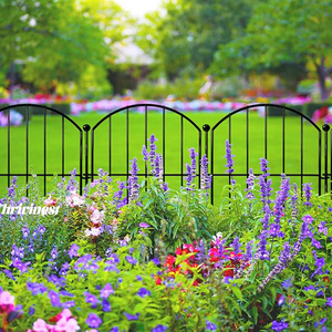 X10FT Fence21ในสวนกลางแจ้งรั้วเหล็กกันสนิมแบบไม่ใช้ขุดรั้วกั้นสุนัขสัตว์ขอบลวดประดับ - Product Image 3