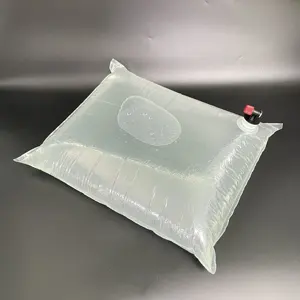 Double Layers Hot Bag With Screw Cap Transparent 10L Bag In Box Spigot For Gel Liquid Detergent Packaging