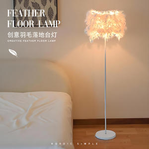 โคมไฟจีบชั้นสไตล์ครีมโคมไฟสำหรับตกแต่งห้องนั่งเล่นห้องนอนโซฟาโคมไฟตั้งพื้น - Product Image 2