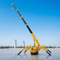 Mini-grue araignée sur chenilles - Télécommande sans fil hydraulique pour levage en espace étroit intérieur