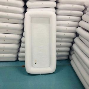 <b>Inflatable</b> PVC Ice Bar Tray for <b>Pool</b> Parties Portable Rectangular <b>Floating</b> Drink & Fruit Cooler with Ice Bath - Product Image 5