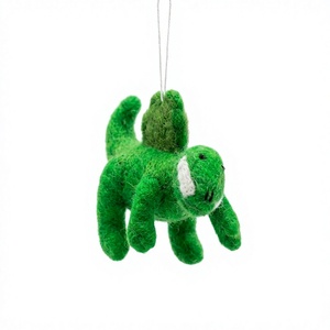 Adorno Navideño de Dinosaurio de Lana Hecho a Mano, Ecológico, Tradicional, Certificado, Tamaño Personalizado, Pequeño, para Colgar en la Pared, Animal de Dibujos Animados - Product Image 2