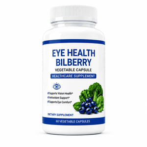 Private Label Eye Health Bilberry Vegetable Capsules 60 Count Healthcare Dietary <b>Supplement</b> Vegetarian Antioxidant Support - Product Image 1