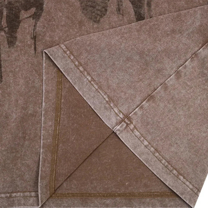 Camisetas de algodón al por mayor de alta calidad para hombre, ropa de calle, camiseta de manga larga de doble capa, camiseta lavada de peso pesado - Product Image 3