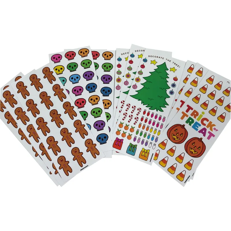 Benutzer definierte A4 A5 A6 Klebe papier Planer Aufkleber Kiss Cut Sticker Sheet Printing für Weihnachten