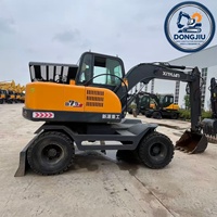 Mini-excavatrice d'occasion Xinyuan B75s, 95% neuve, avec godet de 0,25 m, poids opérationnel de 6,5 tonnes, moteur de 48 kW, livraison mondiale