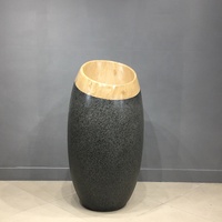 Pot de fleurs créatif de luxe américain en fibre de verre, grand pot ovale écologique pour l'intérieur, idéal pour la maison, l'hôtel, le jardin, le centre commercial, Art Déco