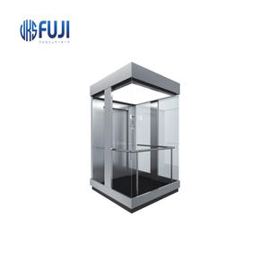 <span class=keywords><strong>Ascensor</strong></span> Comercial Moderno de Cristal Fuji MR/MRL de 2 a 6 Pisos con Vista Panorámica, Máquina de Tracción sin Engranajes, PVC Seguro para Pasajeros - Product Image 4