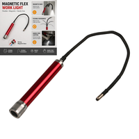 Lampe d'inspection portable en alliage d'aluminium, flexible, à col de cygne, avec LED blanche, alimentée par piles AA, pour travaux automobiles