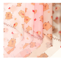 Papier de soie coréen imperméable de haute qualité, nouveau design populaire et mignon, pour emballage floral, 58x58cm, vente en gros